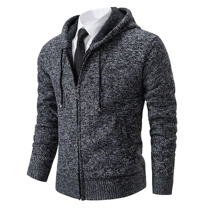 Men's Fleece Stand Collar Zip Cardigan Jacket 8802dark-gray xxl by HitMyNeed