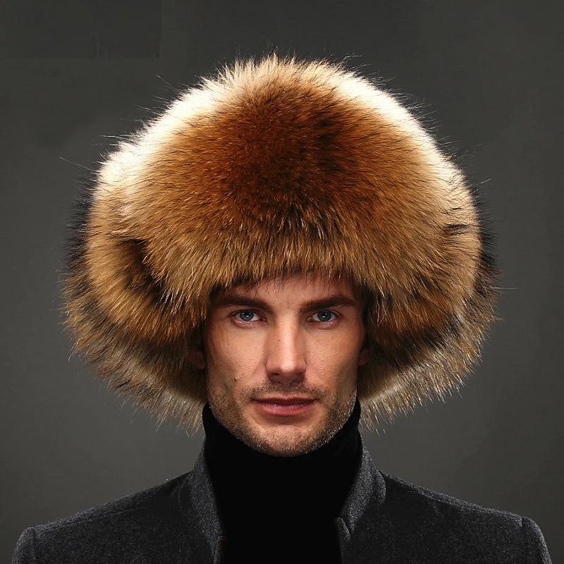 Men's Fox Fur Lei Feng Ushanka Winter Hat by HitMyNeed