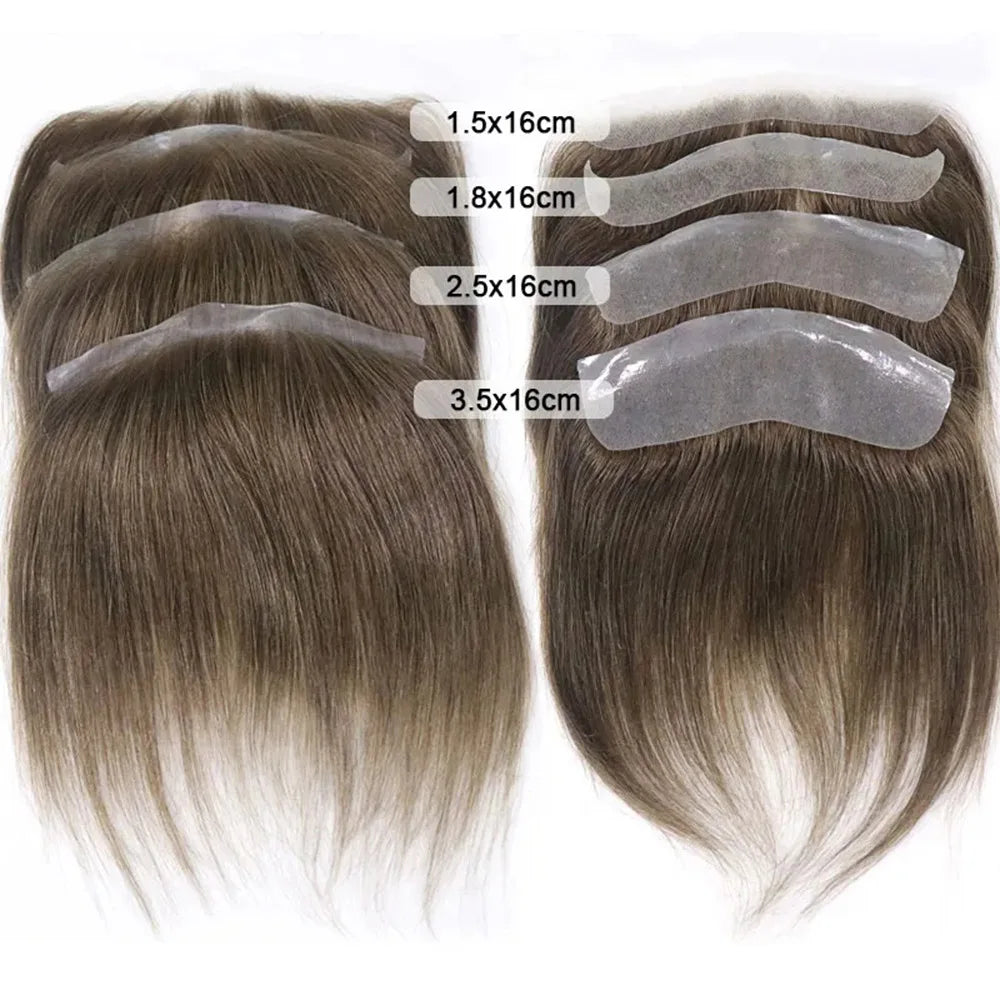 Men's Frontal V-Loop Hairline Patch 0.06mm PU 7.0 16x1-5cm by HitMyNeed