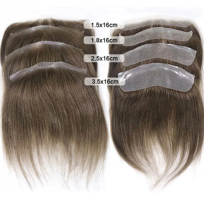 Men's Frontal V-Loop Hairline Patch 0.06mm PU 7.0 16x1-5cm by HitMyNeed