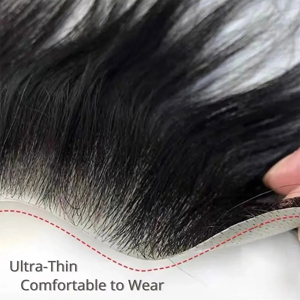 Men's Frontal V-Loop Hairline Patch 0.06mm PU by HitMyNeed