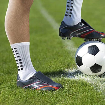 Men's Grip Soccer Socks with Knee Pads & Calf Sleeves by HitMyNeed