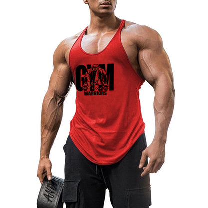 Men's Gym Stringer Tank Top with Y-Back Design by HitMyNeed