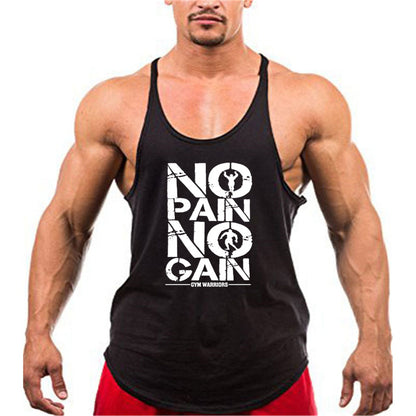 Men's Gym Stringer Tank Top with Y-Back Design black-176 xxl by HitMyNeed