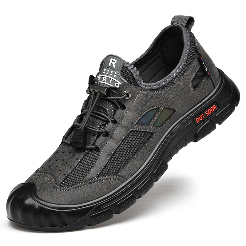 Men's Handmade Retro Casual Loafers & Sneakers gray-1063 46 by HitMyNeed