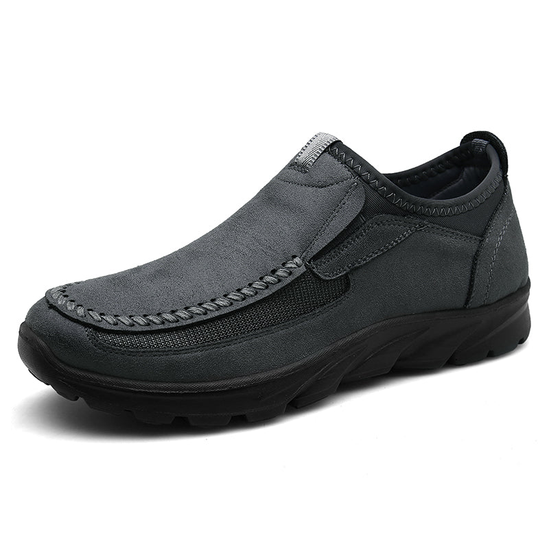 Men's Handmade Retro Casual Loafers & Sneakers gray 46 by HitMyNeed