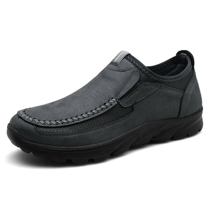Men's Handmade Retro Casual Loafers & Sneakers gray 46 by HitMyNeed