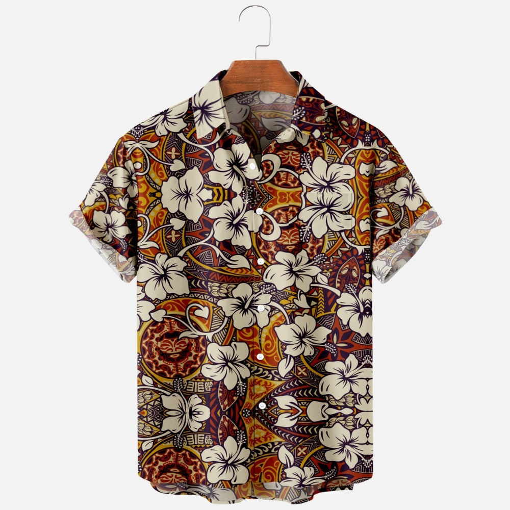 Men's Hawaiian 3D Print One-Button Summer Shirt by HitMyNeed