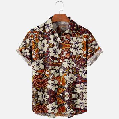 Men's Hawaiian 3D Print One-Button Summer Shirt by HitMyNeed