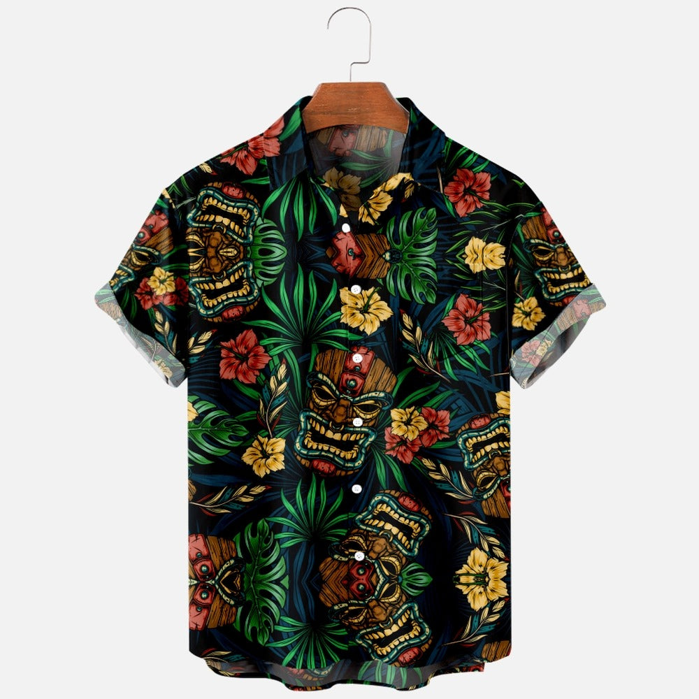 Men's Hawaiian 3D Print One-Button Summer Shirt by HitMyNeed