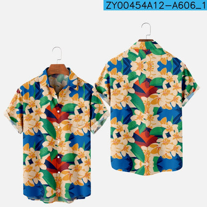 Men's Hawaiian 3D Print One-Button Summer Shirt zy00454a012-a606 4xl by HitMyNeed