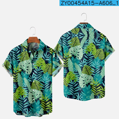 Men's Hawaiian 3D Print One-Button Summer Shirt zy00454a015-a606 l by HitMyNeed