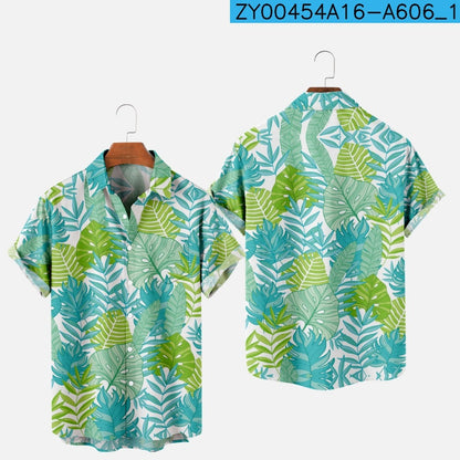 Men's Hawaiian 3D Print One-Button Summer Shirt zy00454a016-a606 4xl by HitMyNeed
