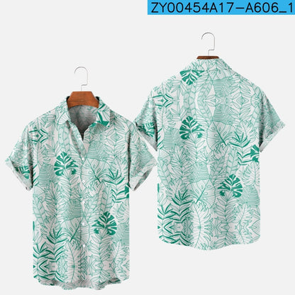 Men's Hawaiian 3D Print One-Button Summer Shirt zy00454a017-a606 l by HitMyNeed