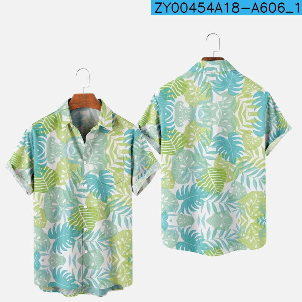 Men's Hawaiian 3D Print One-Button Summer Shirt zy00454a018-a606 l by HitMyNeed