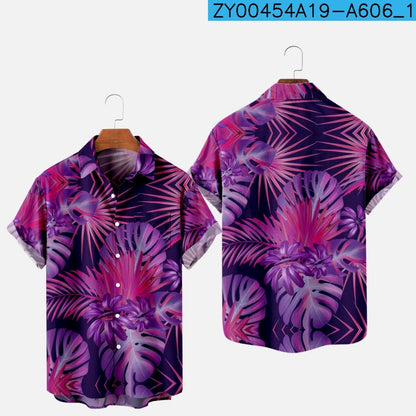 Men's Hawaiian 3D Print One-Button Summer Shirt zy00454a019-a606 l by HitMyNeed