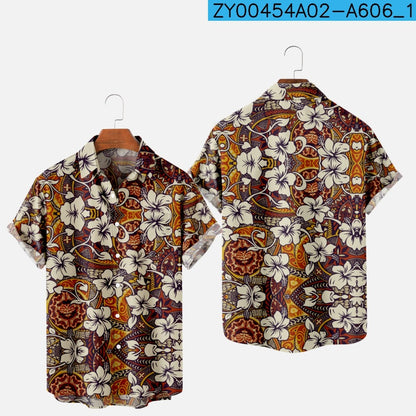 Men's Hawaiian 3D Print One-Button Summer Shirt zy00454a02-a606 l by HitMyNeed