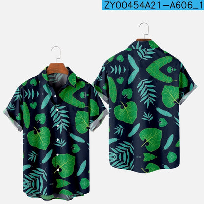 Men's Hawaiian 3D Print One-Button Summer Shirt zy00454a021-a606 l by HitMyNeed