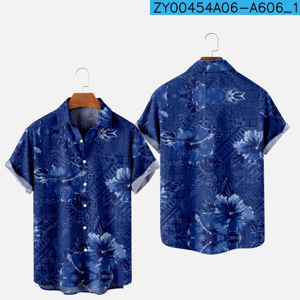 Men's Hawaiian 3D Print One-Button Summer Shirt zy00454a06-a606 l by HitMyNeed