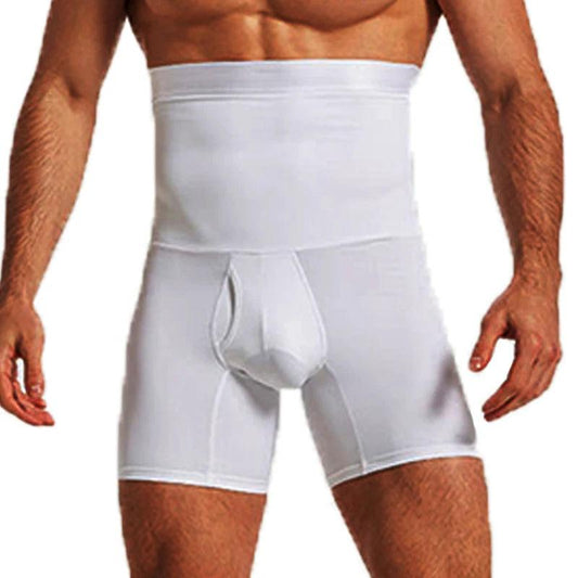 Men's High-Waist Compression Shaper Shorts white xxl by HitMyNeed