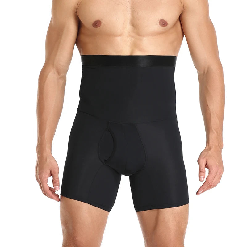 Men's High Waist Tummy Control Compression Shorts by HitMyNeed
