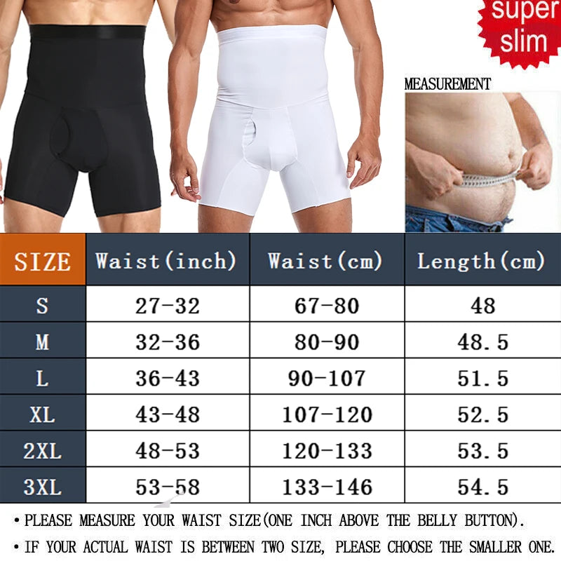 Men's High Waist Tummy Control Compression Shorts by HitMyNeed