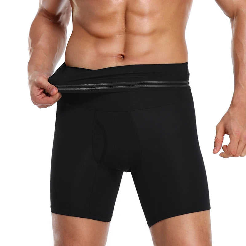 Men's High Waist Tummy Control Compression Shorts by HitMyNeed