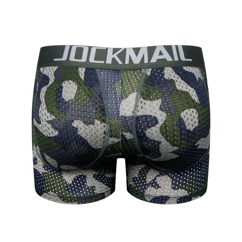 Men's Ice Silk Mesh Camouflage Butt Lift Boxer Briefs by HitMyNeed