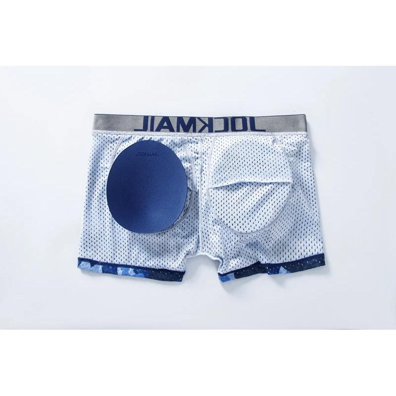 Men's Ice Silk Mesh Camouflage Butt Lift Boxer Briefs by HitMyNeed