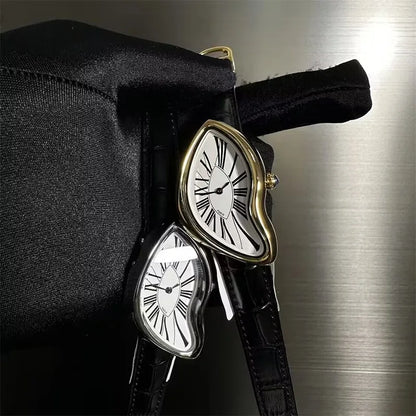 Men's Irregular Swiss Watch - Melt Twist Design by HitMyNeed
