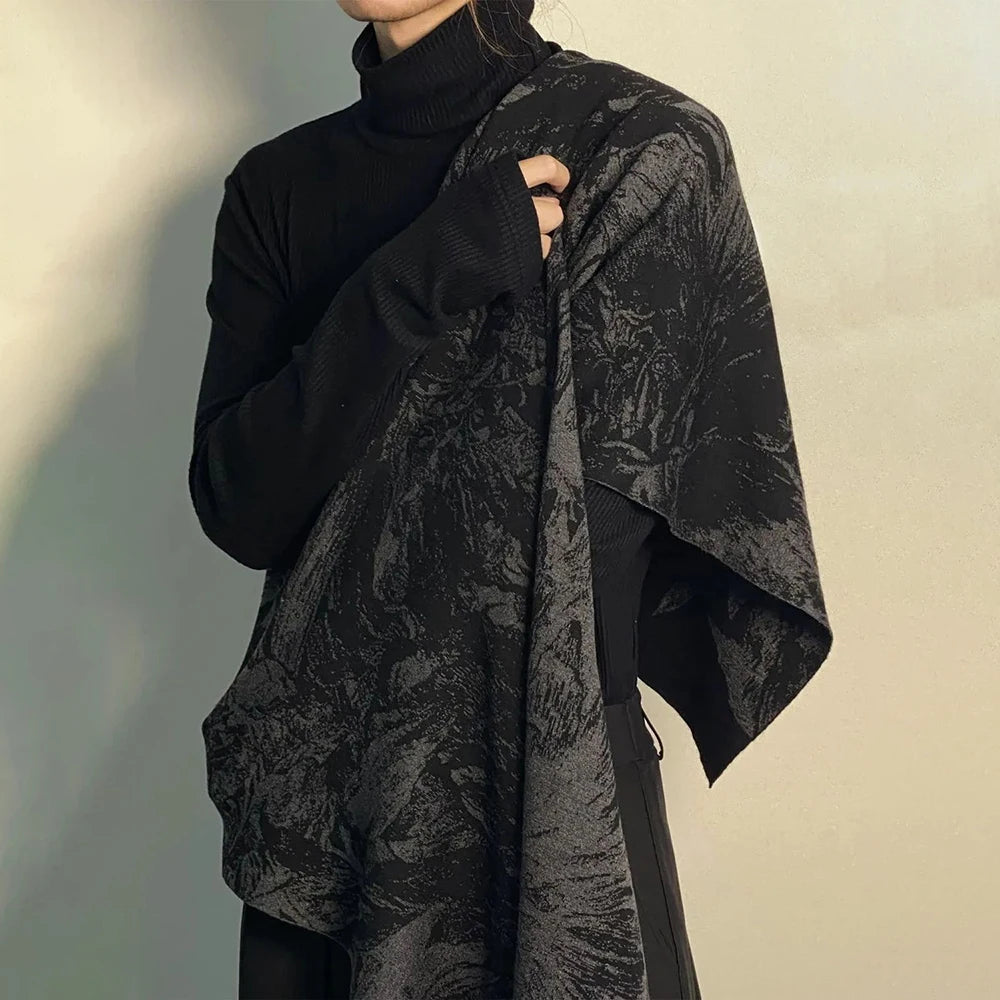 Men's Japanese Style Dark Wind Cashmere-Feel Scarf by HitMyNeed