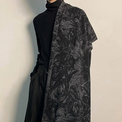 Men's Japanese Style Dark Wind Cashmere-Feel Scarf by HitMyNeed