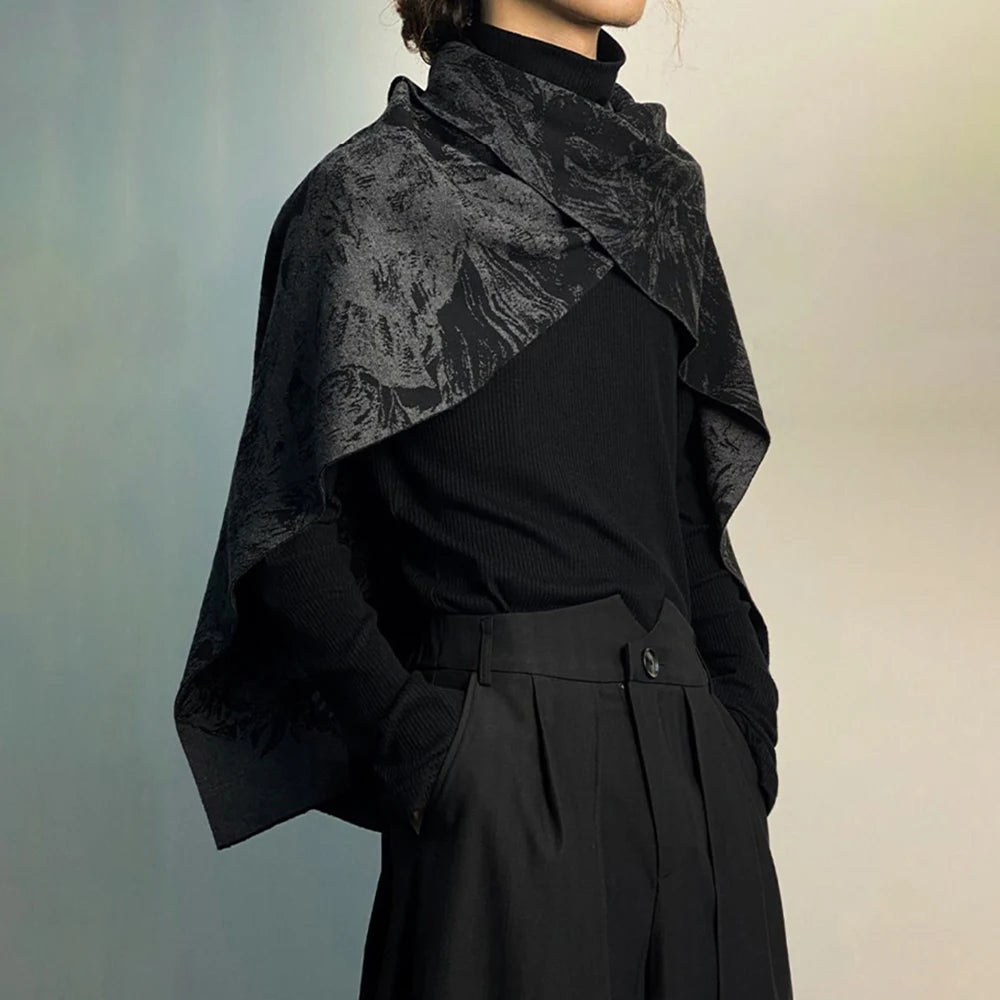 Men's Japanese Style Dark Wind Cashmere-Feel Scarf by HitMyNeed