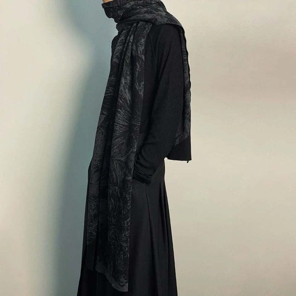 Men's Japanese Style Dark Wind Cashmere-Feel Scarf by HitMyNeed