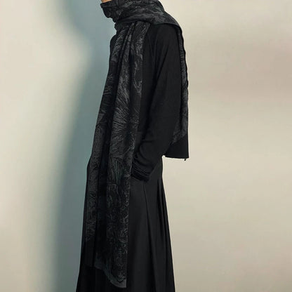 Men's Japanese Style Dark Wind Cashmere-Feel Scarf by HitMyNeed