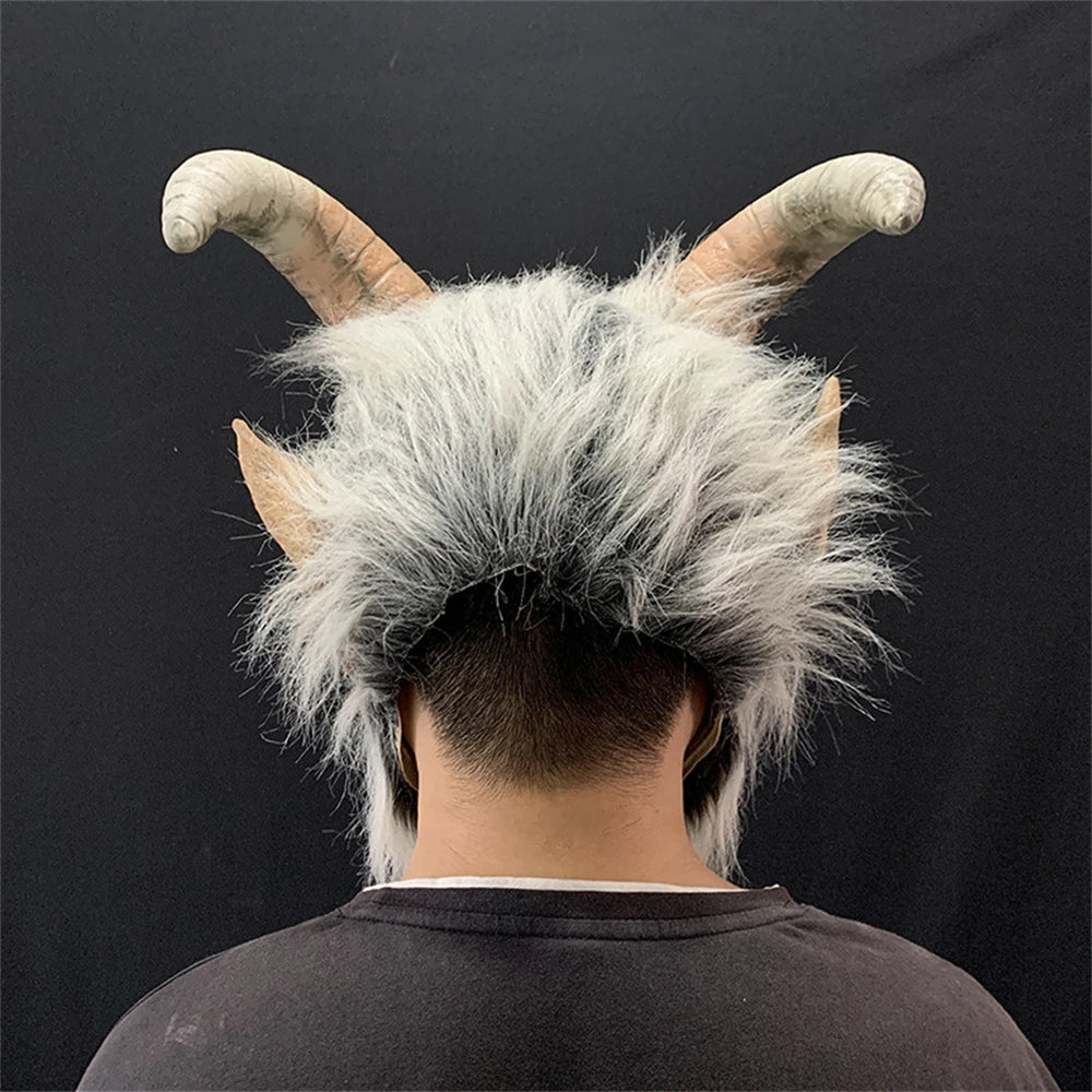 Men's Krampus Demon Mask with Sheep Horns by HitMyNeed