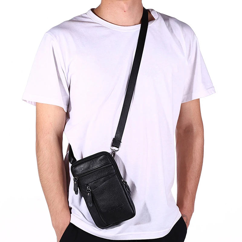Men's Leather Waist & Crossbody Phone Bag by HitMyNeed