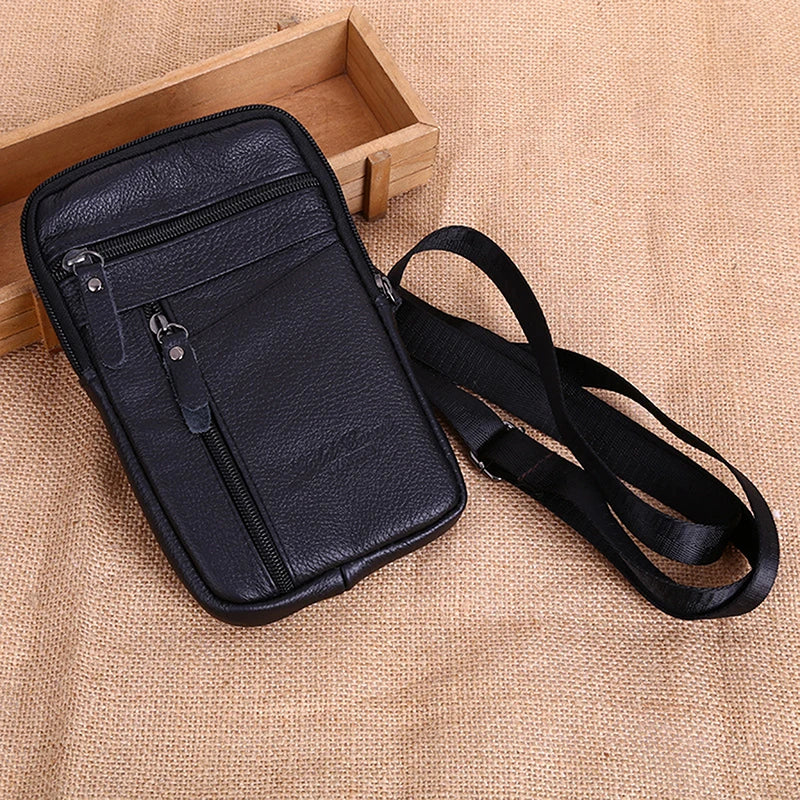 Men's Leather Waist & Crossbody Phone Bag by HitMyNeed