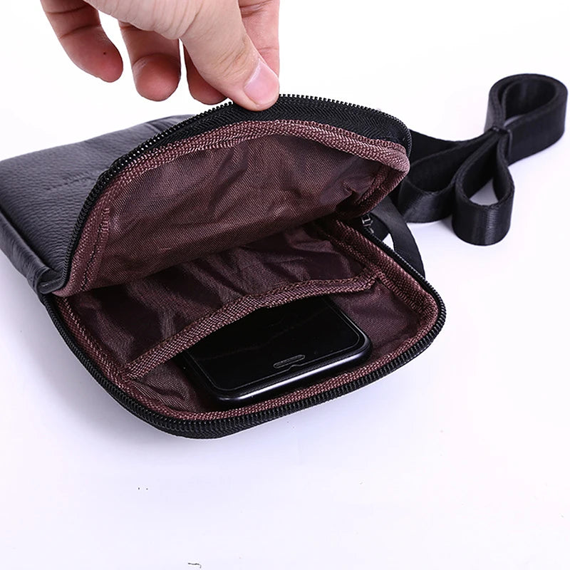 Men's Leather Waist & Crossbody Phone Bag by HitMyNeed