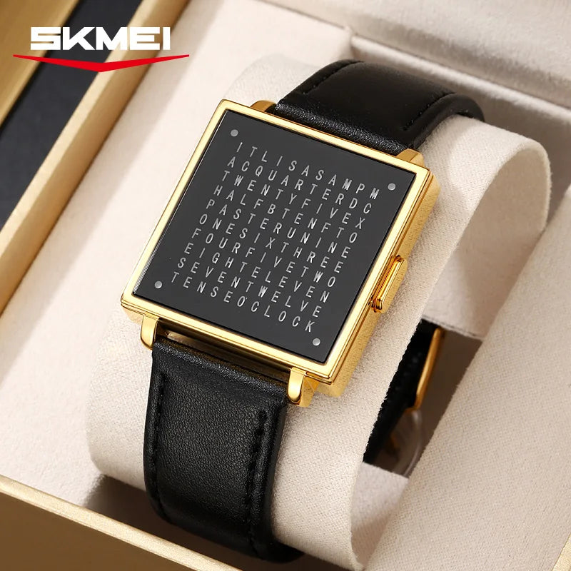Men's LED Digital Watch with Date & Leather Strap by HitMyNeed