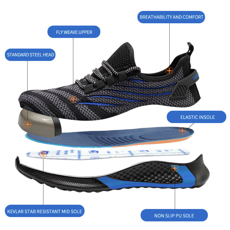 Men's Lightweight Anti-Puncture Safety Work Shoes by HitMyNeed