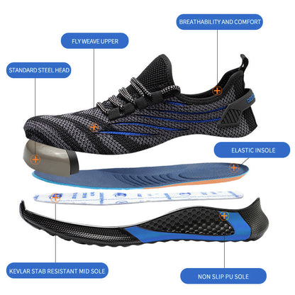 Men's Lightweight Anti-Puncture Safety Work Shoes by HitMyNeed
