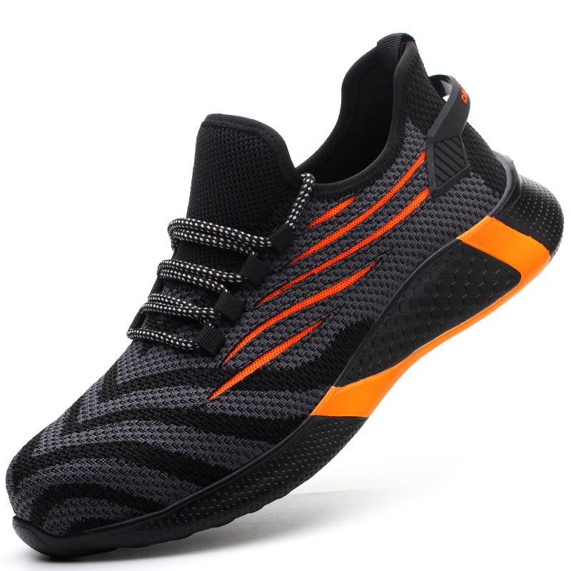 Men's Lightweight Anti-Puncture Safety Work Shoes 55-orange 41 by HitMyNeed