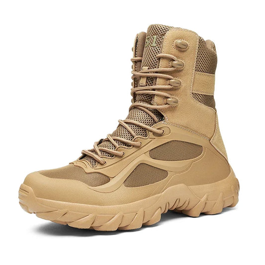 Men's Lightweight Tactical Waterproof Field Boots sand 48.0 by HitMyNeed