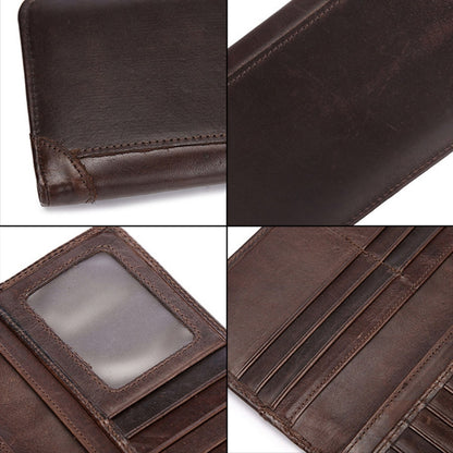 Men's Long Bifold Genuine Leather Wallet by HitMyNeed