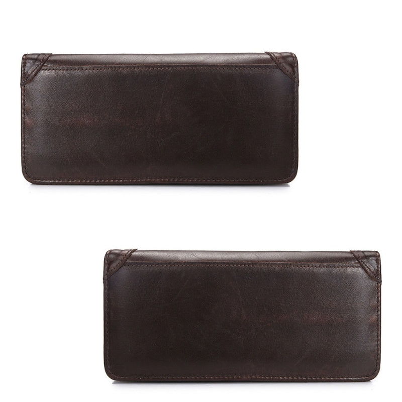 Men's Long Bifold Genuine Leather Wallet by HitMyNeed