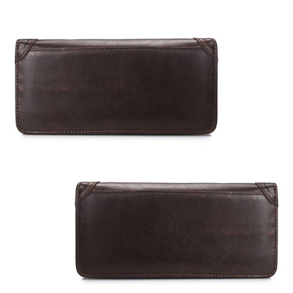 Men's Long Bifold Genuine Leather Wallet by HitMyNeed