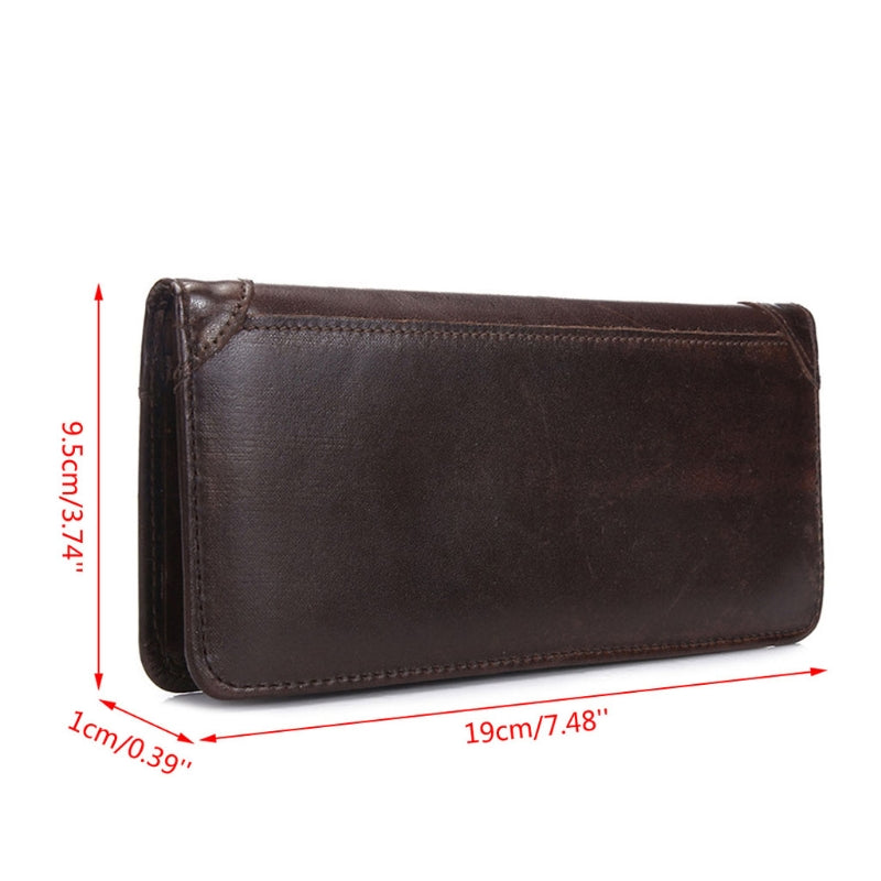 Men's Long Bifold Genuine Leather Wallet by HitMyNeed