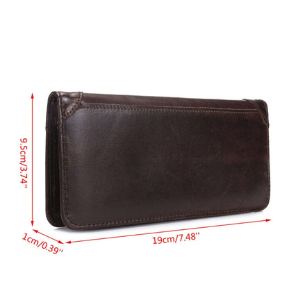 Men's Long Bifold Genuine Leather Wallet by HitMyNeed