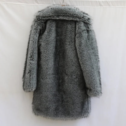 Men's Long Mink Fur Trench Coat Plus Size by HitMyNeed